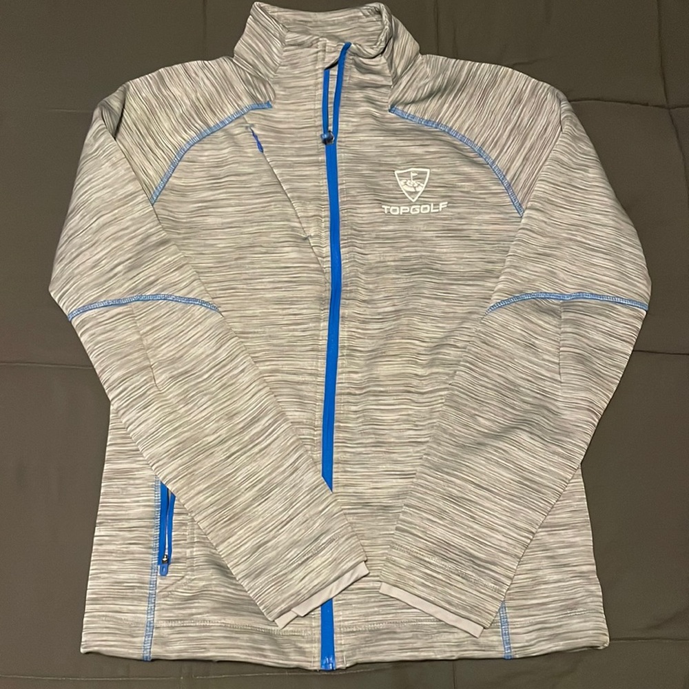 North End — Men's Flux Mélange Bonded Fleece Jacket w/ Topgolf logo